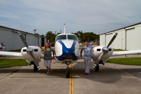 The Intrepid Pilot, his S.O. & their roomier plane Merritt Island, FL, 6/8/13