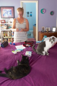 Patti & Nickie getting organized 9/1/13