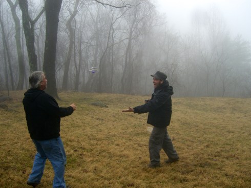 Playing with helicopters in the fog. Near Stanardsville, VA, 1/11/14