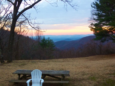 The view the first night Near Stanardsville, VA, 1/9/14