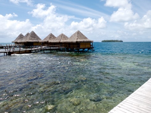 Over water bungalows, The Hawaiki Hotel, Raiatea, 9/28/14