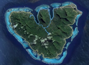 The blue line is our path on the Moorea day trip on 9/26/14